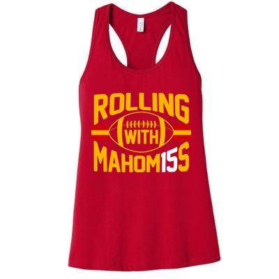Rolling With Mahomes KC Football Womens Tank Top