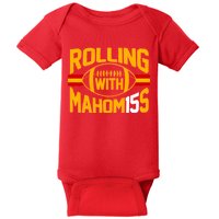 Rolling With Mahomes KC Football Baby Bodysuit