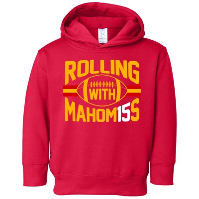Rolling With Mahomes KC Football Toddler Hoodie
