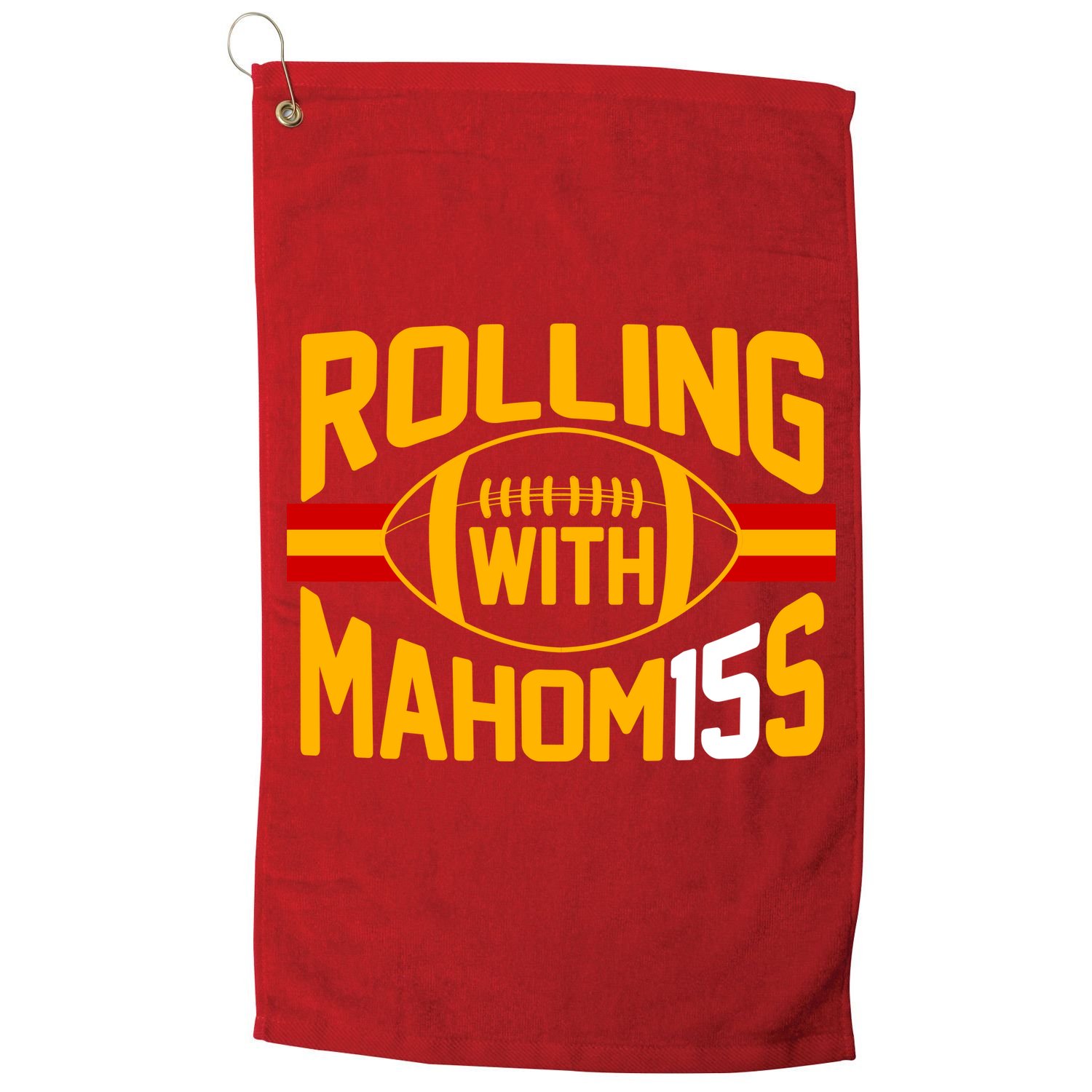 Rolling With Mahomes KC Football Golf Towel