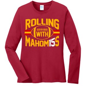 Rolling With Mahomes KC Football Ladies Long Sleeve Shirt