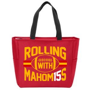 Rolling With Mahomes KC Football Zip Tote Bag