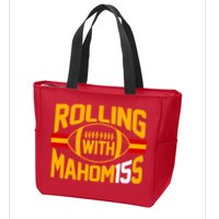 Rolling With Mahomes KC Football Zip Tote Bag
