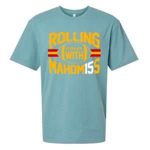 Rolling With Mahomes KC Football Sueded Cloud Jersey T-Shirt