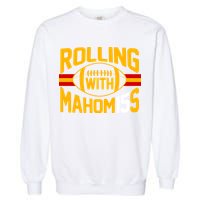 Rolling With Mahomes KC Football Garment-Dyed Sweatshirt