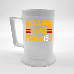 Rolling With Mahomes KC Football Beer Stein