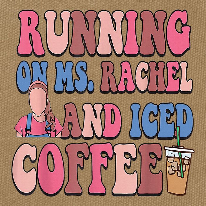 Running On Ms.Rachel And Iced Coffee Cotton Canvas Backpack