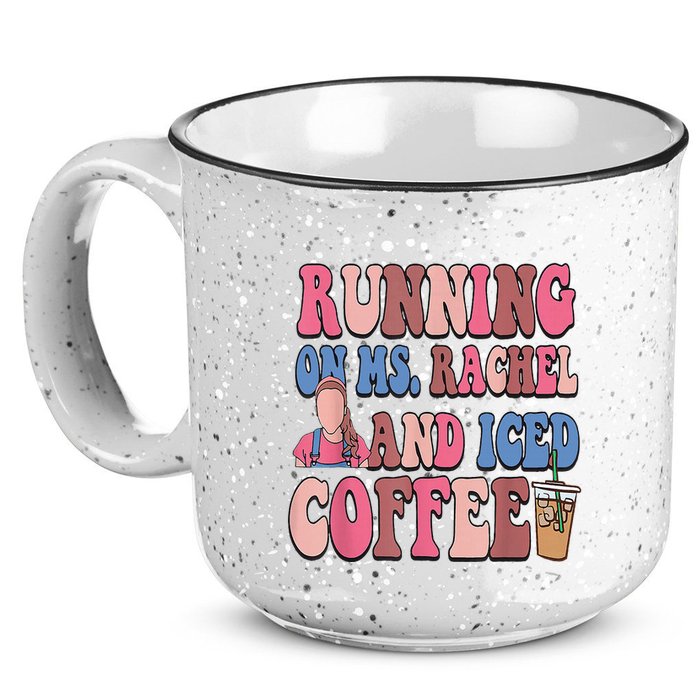 Running On Ms.Rachel And Iced Coffee 15oz Campfire Ceramic Mug