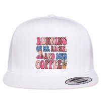 Running On Ms.Rachel And Iced Coffee Flat Bill Trucker Hat
