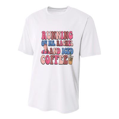 Running On Ms.Rachel And Iced Coffee Youth Performance Sprint T-Shirt