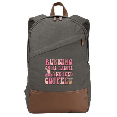 Running On Ms Rachel And Iced Coffee Cotton Canvas Backpack