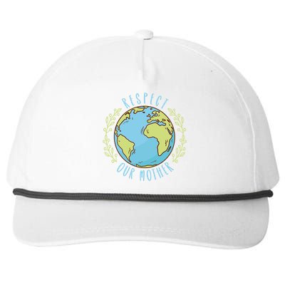 Respect Our Mother Earth Day Climate Change Gift Snapback Five-Panel Rope Hat