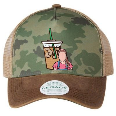 Running On Ms Rachel And Iced Coffee Funny Saying Legacy Tie Dye Trucker Hat