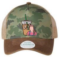 Running On Ms Rachel And Iced Coffee Funny Saying Legacy Tie Dye Trucker Hat