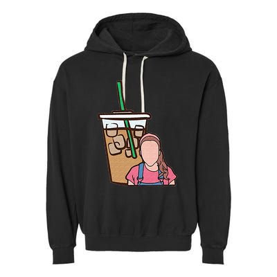 Running On Ms Rachel And Iced Coffee Funny Saying Garment-Dyed Fleece Hoodie