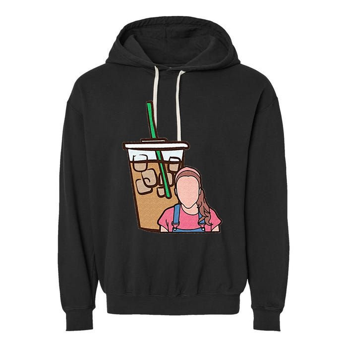 Running On Ms Rachel And Iced Coffee Funny Saying Garment-Dyed Fleece Hoodie