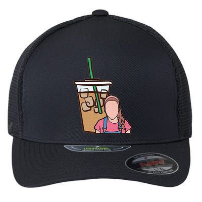 Running On Ms Rachel And Iced Coffee Funny Saying Flexfit Unipanel Trucker Cap
