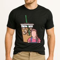 Running On Ms Rachel And Iced Coffee Funny Saying Performance Shirt