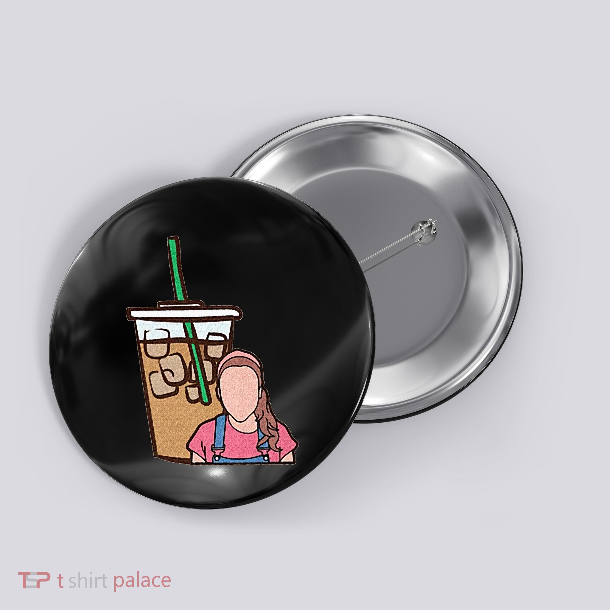 Running On Ms Rachel And Iced Coffee Funny Saying Button
