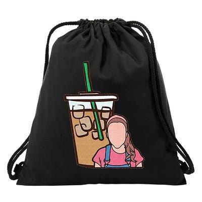 Running On Ms Rachel And Iced Coffee Funny Saying Drawstring Bag