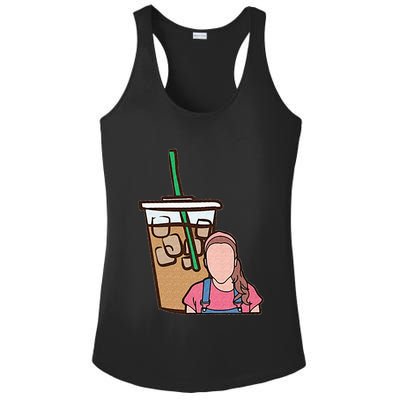 Running On Ms Rachel And Iced Coffee Funny Saying Ladies PosiCharge Competitor Racerback Tank