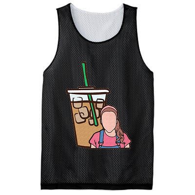 Running On Ms Rachel And Iced Coffee Funny Saying Mesh Reversible Basketball Jersey Tank