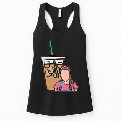 Running On Ms Rachel And Iced Coffee Funny Saying Womens Tank Top