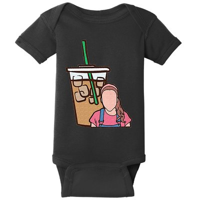 Running On Ms Rachel And Iced Coffee Funny Saying Baby Bodysuit