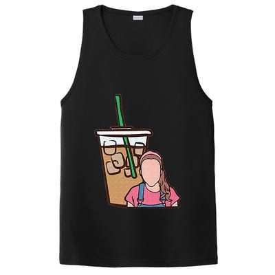 Running On Ms Rachel And Iced Coffee Funny Saying PosiCharge Competitor Tank