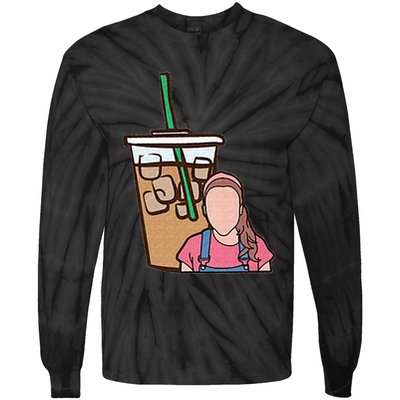 Running On Ms Rachel And Iced Coffee Funny Saying Tie-Dye Long Sleeve Shirt