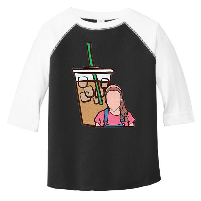 Running On Ms Rachel And Iced Coffee Funny Saying Toddler Fine Jersey T-Shirt