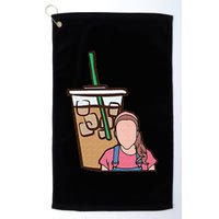 Running On Ms Rachel And Iced Coffee Funny Saying Golf Towel