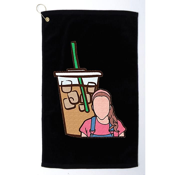 Running On Ms Rachel And Iced Coffee Funny Saying Golf Towel