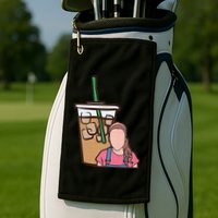 Running On Ms Rachel And Iced Coffee Funny Saying Golf Towel