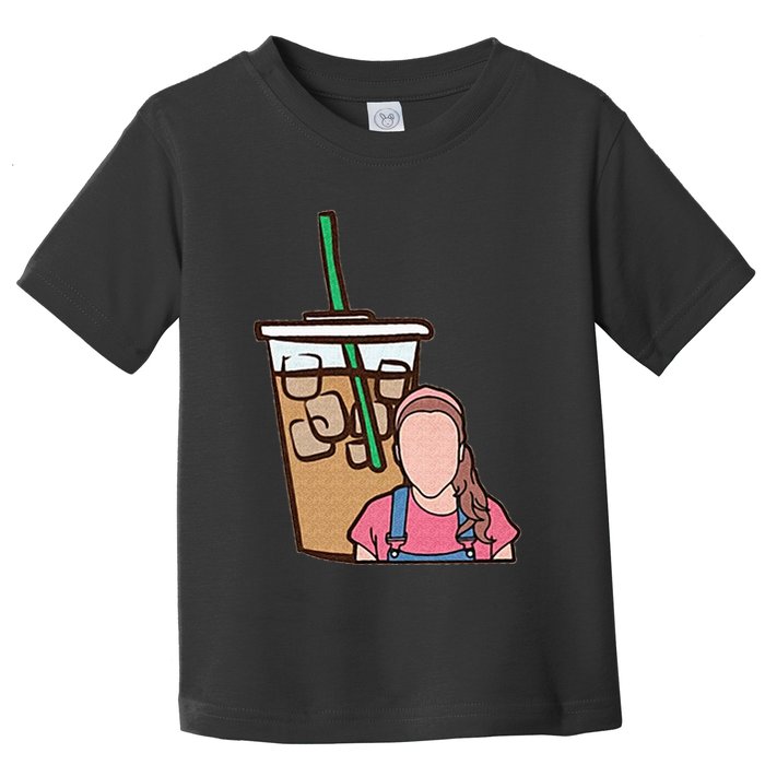 Running On Ms Rachel And Iced Coffee Funny Saying Toddler T-Shirt