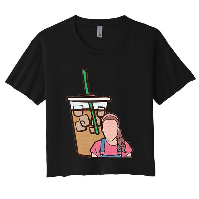 Running On Ms Rachel And Iced Coffee Funny Saying Crop Top