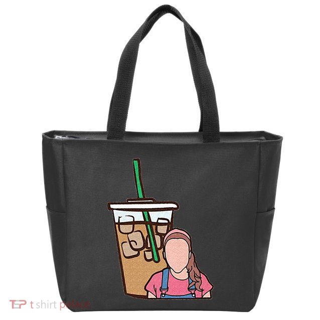 Running On Ms Rachel And Iced Coffee Funny Saying Zip Tote Bag