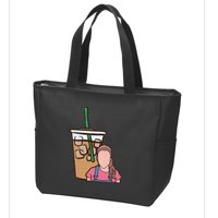 Running On Ms Rachel And Iced Coffee Funny Saying Zip Tote Bag