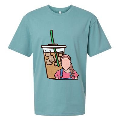 Running On Ms Rachel And Iced Coffee Funny Saying Sueded Cloud Jersey T-Shirt