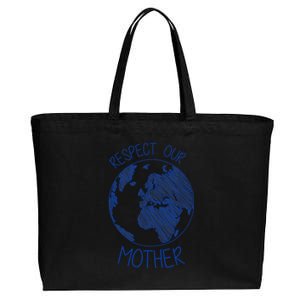 Respect Our Mother Earth Day Hippie Eco Climate Change Tee Cotton Canvas Jumbo Tote