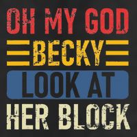 retro Oh My God Becky Look At Her Block Volleyball 7 Panel Mesh Trucker Snapback Hat