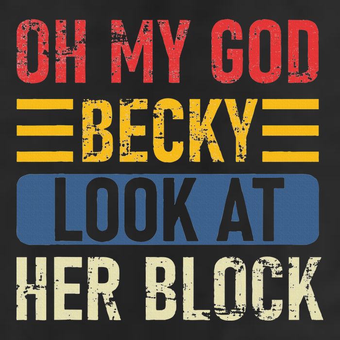 retro Oh My God Becky Look At Her Block Volleyball 7 Panel Mesh Trucker Snapback Hat