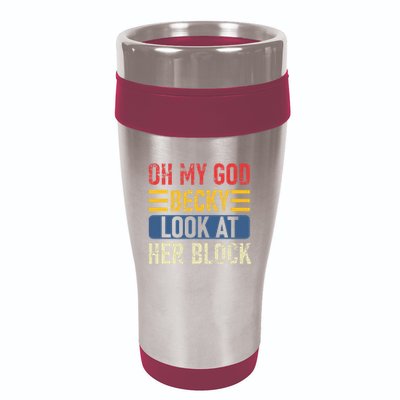 retro Oh My God Becky Look At Her Block Volleyball 16oz Travel Tumbler