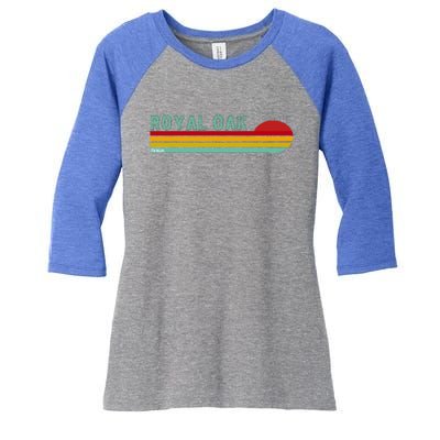 Royal Oak Michigan Women's Tri-Blend 3/4-Sleeve Raglan Shirt