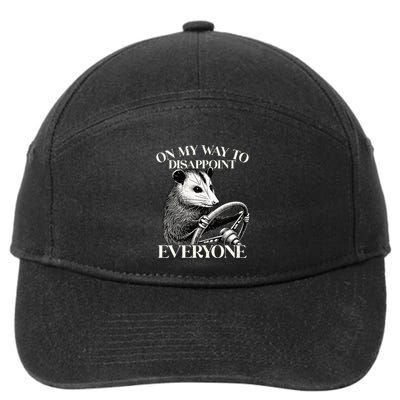 Retro On My Way To Disappoint Everyone Funny Opossum Lover 7-Panel Snapback Hat