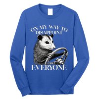 Retro On My Way To Disappoint Everyone Funny Opossum Lover Long Sleeve Shirt