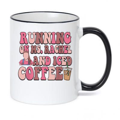 Running On Ms Rachel And Iced Coffee 11oz Black Color Changing Mug