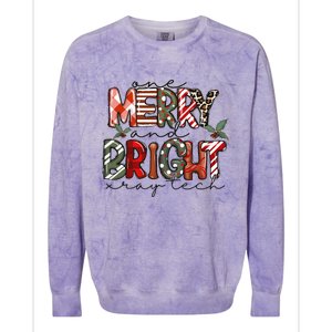 Retro One Merry And Bright Xray Tech Christmas Radiology Colorblast Crewneck Sweatshirt