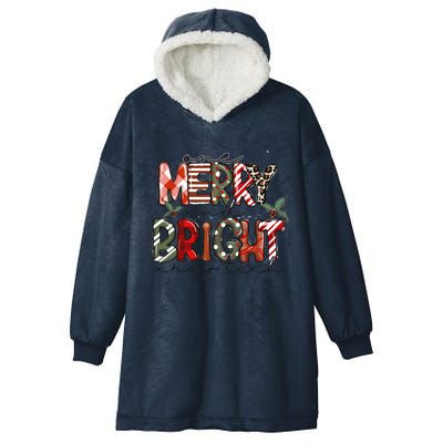 Retro One Merry And Bright Xray Tech Christmas Radiology Hooded Wearable Blanket