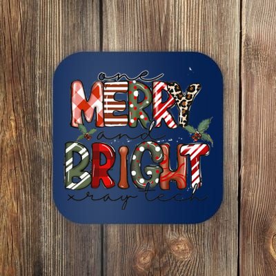 Retro One Merry And Bright Xray Tech Christmas Radiology Coaster